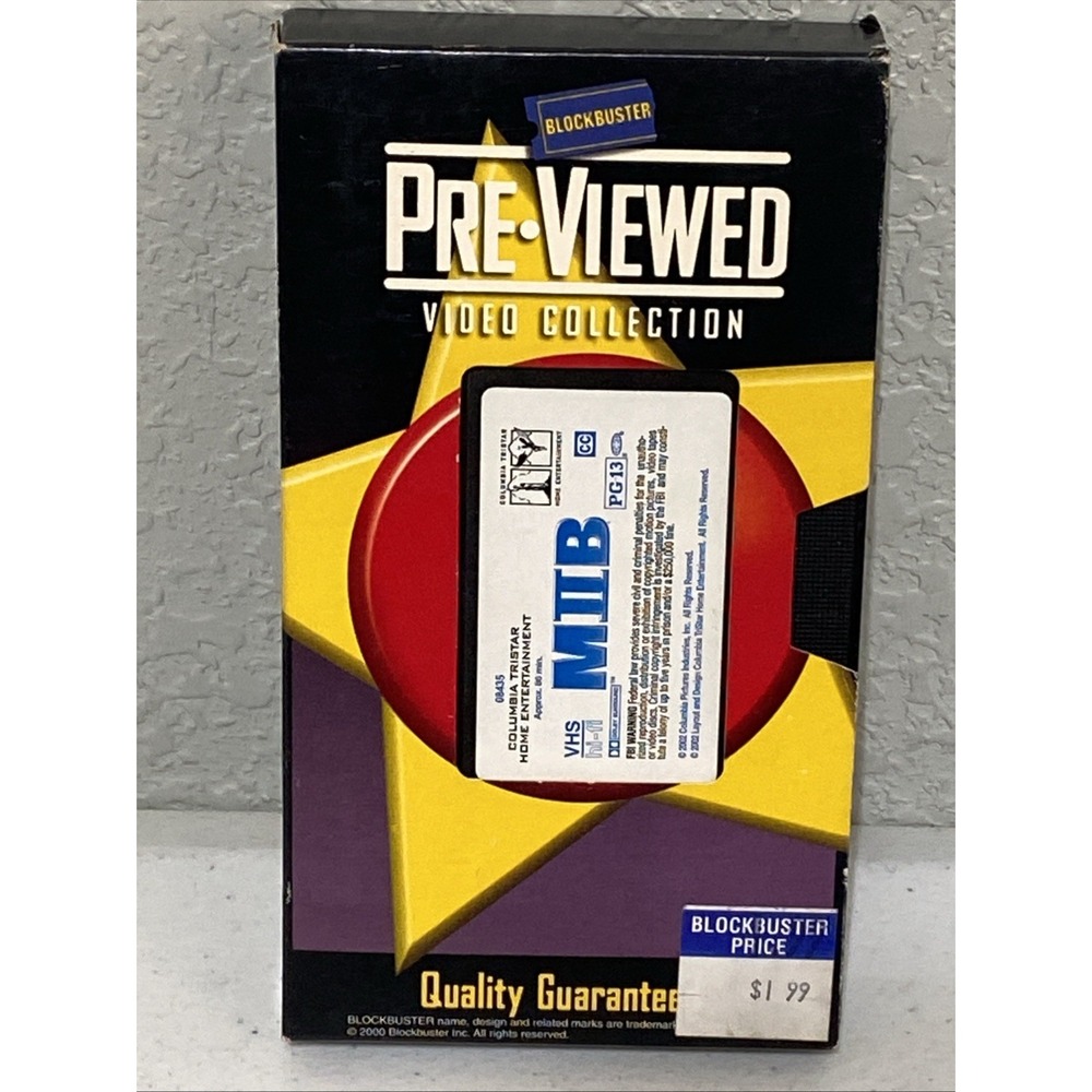 Original Blockbuster Video Collection Men In Black II VHS 2002 Rental W/ Sleeve